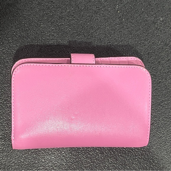 Coach “Tabby” Leather Brass in Fuchsia Color Wallet - Picture 3 of 12